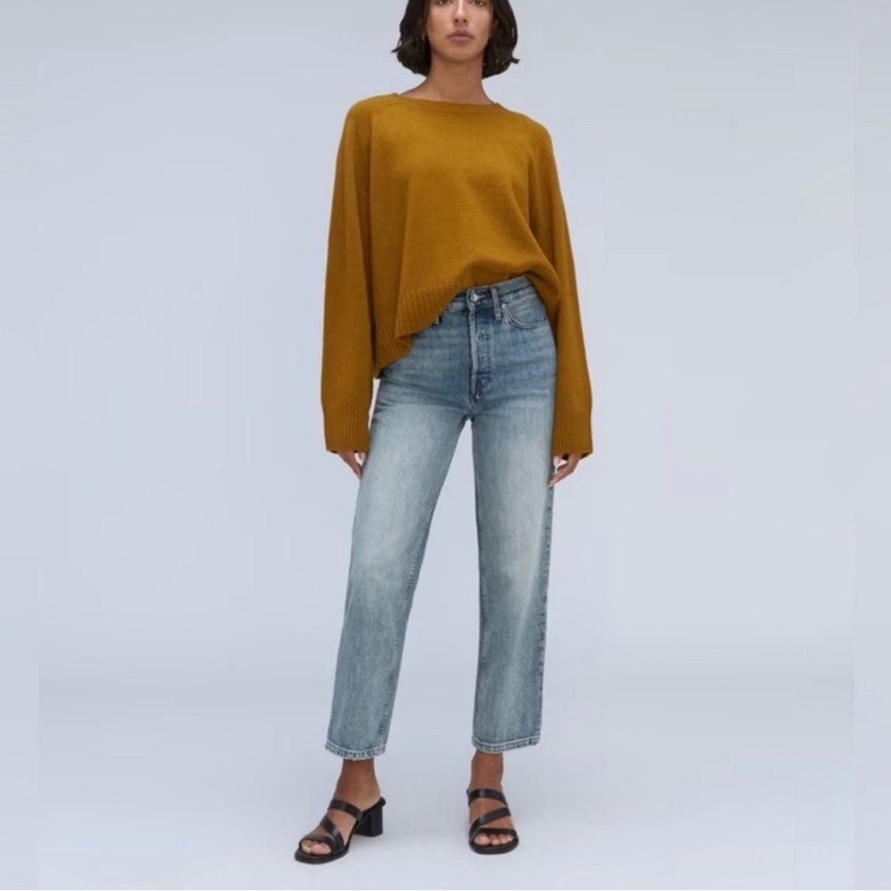EVERLANE The Rigid Way High Jean Light Indigo Jeans Size 30 Regular - Picture 9 of 11
